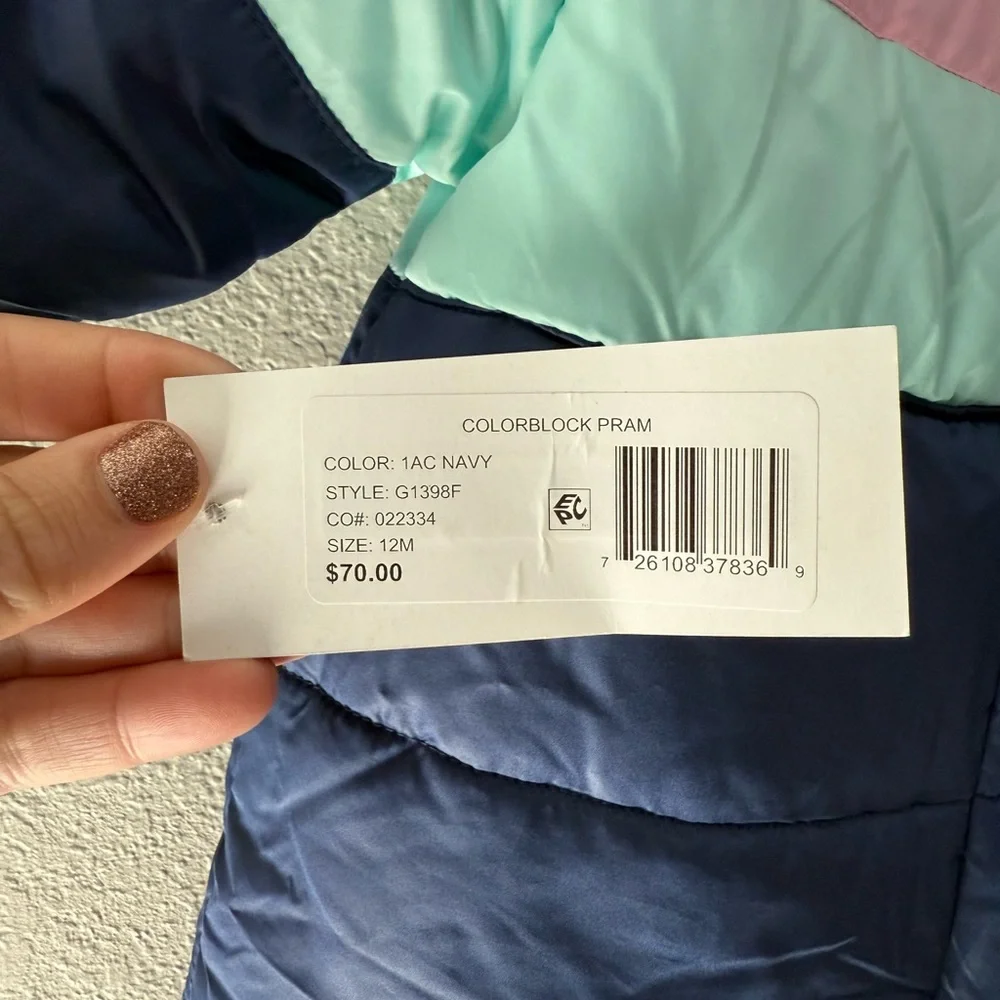 Rothschild Baby Colorblock Pram Snowsuit – Size 12M – NWT